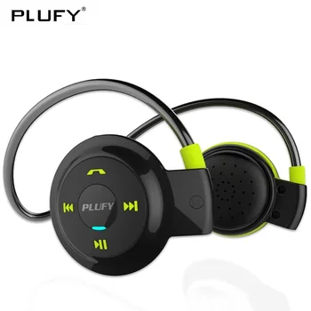 PLUFY Bezdrôtový Bluetooth Headset TF Kartu Rádio, Mp3 Prehrávač, Slúchadlá Handsfree so Systémom Športové Vodotesné Slúchadlá S Mikrofónom