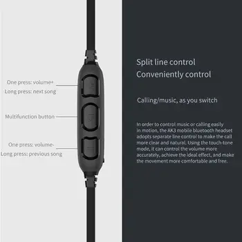 AWEI AK3 Bezdrôtové Bluetooth Slúchadlá Magnetické Športové Slúchadlá Vodotesné Slúchadlá s Mikrofónom Slúchadlá Pre Mobilné Telefóny