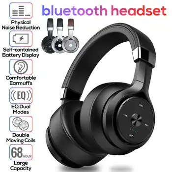 Bezdrôtová bluetooth Slúchadlá EQ Režimu Super Bass Stereo HIFI Slúchadlá LED Otočná Skladacia Over-Ear Slúchadlá Pre Mobilný Telefón