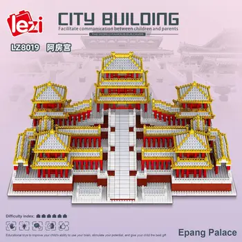 5184pcs+ Epang Palác Mirco Bloky Starej Čínskej Slávny Architektúry Budovy Tehla 3D Modelu Mesta Bloky Hračky Pre Deti LZ8019
