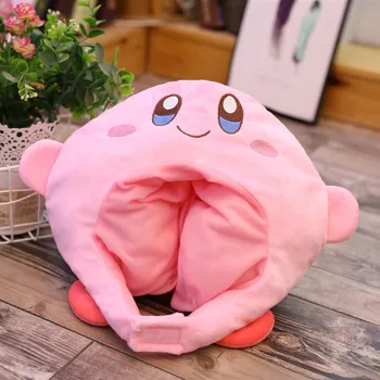 Japonské Anime Kirby Plyšové Klobúk Roztomilé Plyšové Rekvizity Kirby Prop Pokrývky hlavy Kirby Plushie Zimné Klobúk Ružová Kirby Plyšové Klobúk pre Dievčatá