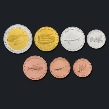 Slávik Ostrove 7 Mince Celý Súbor 2011 Originálny Pôvodný Mince Reálne Vydávanie Zbierky Mince Unc