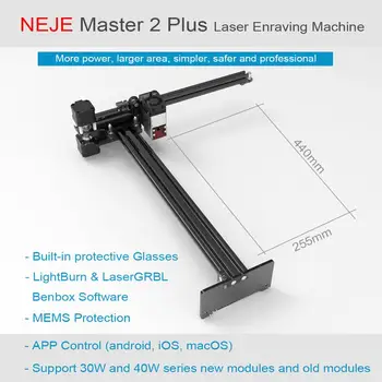 NEJE Master2S Plus 30/40W Profesionálne Veľké Oblasti Laserové Rezacie Stroje, Laserové Rytie Stroj,Lightburn,Bluetooth App Control