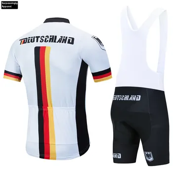 2020 Nemecku Národný Tím Cyklistické Oblečenie 12D Pad Šortky Bicykli Jersey Mens Rýchle Suché Požičovňa Nosenie v Lete Pro Cyklistické Dresy