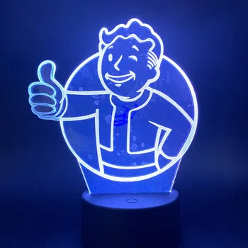 3D Hra protiatómovom 3d Led Nočné Svetlo Dotykový Snímač Farby Nočného Darček pre Deti Detská Spálňa Dekoratívne Lampy