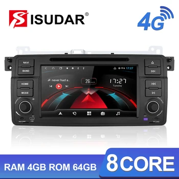 Isudar H53 4G Android 1 Din Auto Rádia Pre BMW/E46/M3/Rover/3 Séria Auto Multimediálne DVD, GPS 8 Core, RAM 4G ROM 64 G DVR Kamera FM