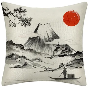 Japonský Ukiyoe Fuji Horských obliečka na Vankúš Modernej Bielizeň Vankúš Domáce Dekorácie pre Obývacia Izba Gauč