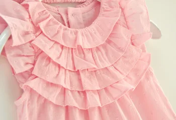 2019 Letné Baby Girl Remienky Čipiek, bavlny Jumpsuit Kvetinové, Detské Oblečenie Princezná Batoľa Romper Novorodenca Oblečenie hlavový most