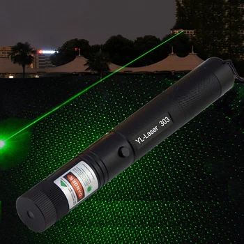 Zelené Laserové Ukazovátko 532nm 5mW 303 Laserové Pero Vysoký Výkon Nastaviteľné Hviezdna Hlavy, Pálenie Zápas lazer Bez Batérie
