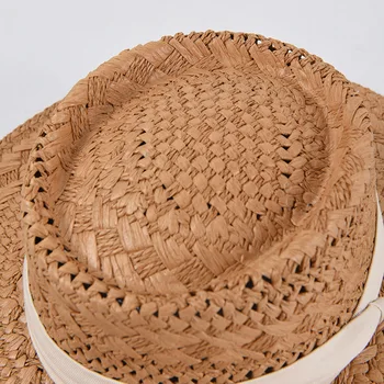 USPOP dámske letné ručne tkané Panama slamený klobúk muž konkávne cylinder slnko klobúk priedušná pláž hat