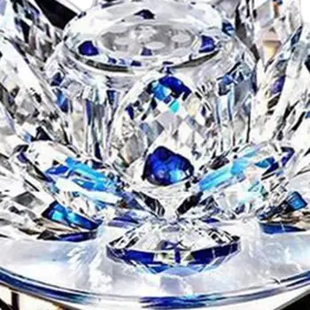 Solárne Auto Parfum Sídlo Syntetické Crystal Lotus Otáčania Dekorácie Autopríslušenstvo, Auto Dekorácia S Led Svetlá