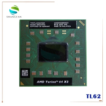 AMD cpu notebook Turion TL-62 TL62 TL 62 TMDTL62HAX5DM CPU 1M Cache/2.1 GHz/Socket S1/Dual-Core Notebook procesor