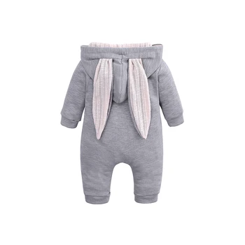 Novorodenca remienky na jeseň kostým bavlny, mäkké, baby, dievčatá oblečenie Zviera 3d rabbit ucho Celkovo dieťa remienky jumpsuit PQ061