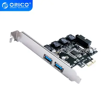 ORICO 2 Port USB 3.0, PCI-E Express karty PCIE na USB3.0 hub 19pin Front-čelia Rozširujúca Karta 5Gbps Super High Speed Adapter
