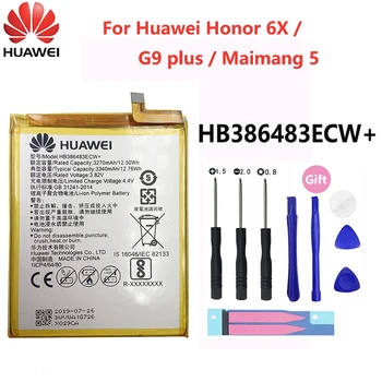 Hua wei Originálne Batérie HB386483ECW+ 3340mAh Pre Huawei Maimang 5 Počesť 6X G9 Plus MLA-AL00 MLA-AL10 Náhradné Batérie