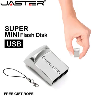 JASTER Mini kovové USB flash disk 4GB 8GB 16GB флешка 32GB 64GB Prispôsobiť Pero Disk USB Memory Stick U diskov darček Vlastné logo