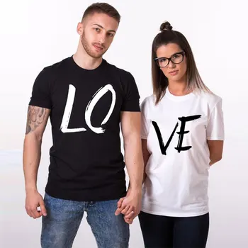 Pán pani pár tričko pre milovníkov manžel, manželka oblečenie harajuku zodpovedajúce oblečenie žien list lásky camisetas verano mujer lete
