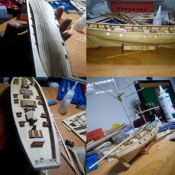 Drevené Lode Model Plachetnice Hračky Harvey Plachtenie Model Montované Drevené Stavebnice DIY D30 Montáž Stavebné Súpravy