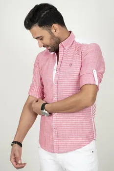 DeepSEA Ružová 100 Bavlna Normálne Formy Mužské Tričko Námestie Vzor Dlhý Rukáv Lomka Vzor Bežné Štyri Ročné Obdobia Ležérne Oblečenie 2004301