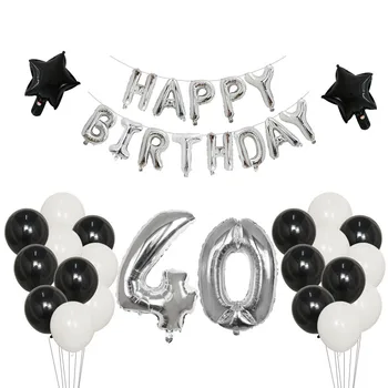 1set 16 21 30 40 50 60-te happy birthday balón 16inch list balón Dospelých obrad party dekorácie sladké 16. fóliový balón