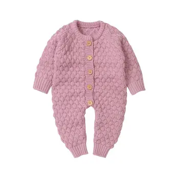 2020 Nové Jesenné Zimné Dojčenskej Dieťa, Dievča, Chlapec, Oblečenie Teplé Pletené Sveter Jumpsuit Celkové Oblečenie, Oblečenie 3-18 M