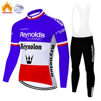 Reynolds cyklistika dres Zimné Thermal Fleece klasický horský bicykel vyhovovali mužov 20D Tesný klasické cyklistické nohavice roupa de ciclismo masculino