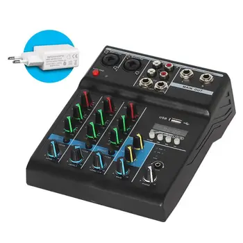 2021 Nový Profesionálny Audio Mixer 4 Kanály, Bluetooth, Zvuk Miešanie Konzoly pre Karaoke