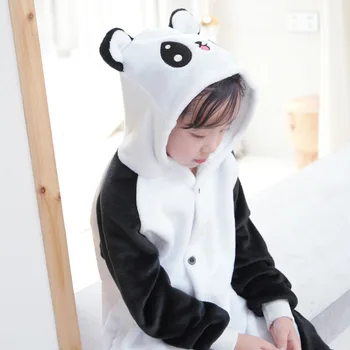 Dospelých Panda Kigurumi Ženy Muži Cartoon Zvierat Cosplay Kostým Zimné Onesie Pajama Kapucňou Pár Zábavné Strán Oblek