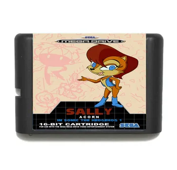 Sally Žaluď V Sonic The Hedgehog 1 16 bit MD Hra Karty Pre Sega Mega Drive Pre Genesis