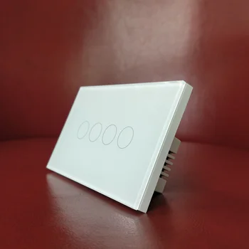 Tuya Smart Zigbee Dotykový vypínač, Bezdrôtové NÁS 118*72 mm 1/2/3/4Gang zapnutie Svetla , Compatialbe s Alexa & Domovská stránka Google