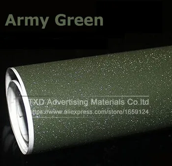 10/20/30/40/50/60X152CM Za Veľa Army zelená lesk auto nálepky s air free bubliny matný lesk balenie vinyl film
