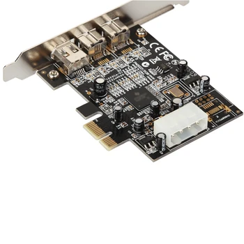 PCI E Na IEEE 1394 Adaptér 3 Porty 1394A x 1+1394B 2 x PCI Express Rozširujúca Karta je typu Plug and Play pre Stolné PC