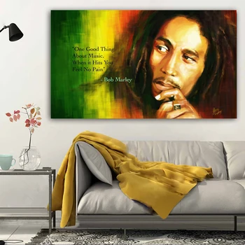 Bob Marley Plátno Maľba Portrét Plagáty a Tlačí na Steny Umenie Fotografie Pre Obývacia Izba Klasické Dekoratívne Olejové Maľby Cuadros