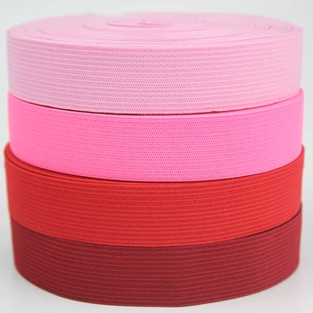 Jednofarebné Obyčajný polyester elastické pásky 20 mm 10 dvore pre šitie textílie popruhu diy elastické hlavový most band