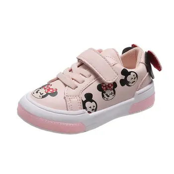 Dievčatá Disney kreslené Minnie priedušná non-slip mäkké Ležérne Topánky Mickey Mouse obuv športová obuv dievčenské tenisky
