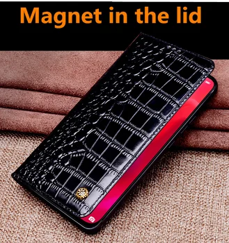 Luxusné Obchodné Magnetický Držiak Skutočné Reálne Kože Flip Puzdro Pre Huawei P30 Pro/Huawei P30/Huawei P30 Lite Telefón Prípade Coque