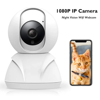 Bezdrôtové 1080P full HD PTZ IP Kamera IR Nočné Videnie Krytý Domov bezpečnostný alarm, WiFi, Kamera, videorekordér anti-zlodej sondy