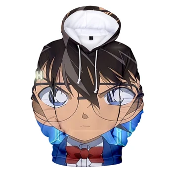 Kawaii Detective Conan Anime Mikiny S Kapucňou, Mikina Deti/Muži/Ženy Jeseň Zimné Móda Bežné Streetwear Detective Conan
