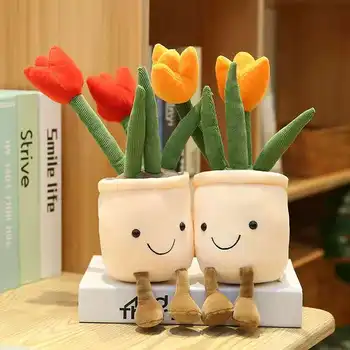 35 cm krásne plyšové hračky Mäkké, Vypchaté rastlín tulipán ozdoby domáce dekorácie Doll Darček Pre Deti