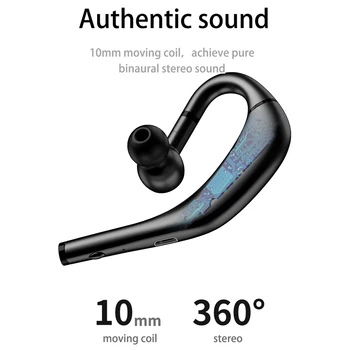 Nové Handsfree Business Bezdrôtové Slúchadlá Bluetooth 5.0 Slúchadlá Earhook Jeden Slúchadlá Nepremokavé Športové Headset S Mikrofónom