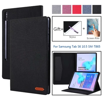 Flip Premium Smart PU Kožené TPU Kryt pre Samsung Galaxy Tab S6 10.5 SM-T860 SM-T865 T865 10.5