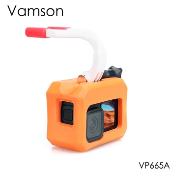 Vamson Bobber Plávajúce Ručné pre Gopro Hero 9 Black Orange Vzdušný Prípade, Ochranné Surfovanie Kryt Vody pre Prejdite pro9 VP665