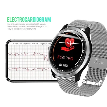 N58 Smart Hodinky Športový Náramok PPG EKG HRV Správa Tepová frekvencia, Krvný Tlak Skúšobný Monitor Krokomer Nepremokavé