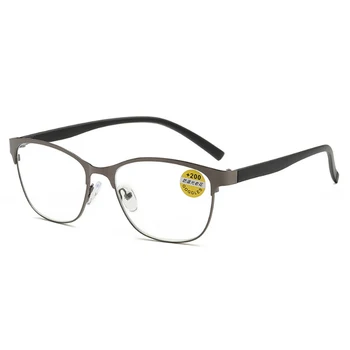 Kovové Hotové okuliare na čítanie muži ženy okuliare červené gray silver predpis optické okuliare na očiach Ďalekozrakosť okuliare