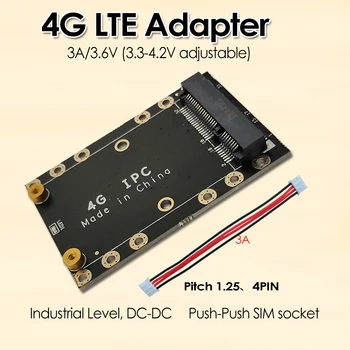 4G LTE Priemyselné Mini PCIe pre USB Adaptér W/SIM Card Slot, USB 2.0 4PIN PH1.25 Konektor pre WWAN/3G, LTE/4G Bezdrôtového Modulu