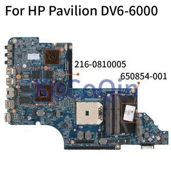 KoCoQin notebook základná Doska Pre HP Pavilion DV6-6000 650854-001 650854-501 216-0810005 DDR3 Doske