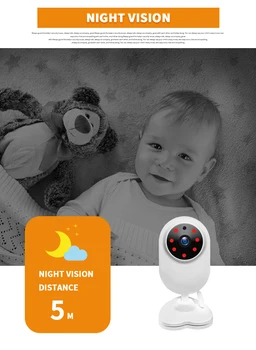INQMEGA Smart Baby Monitor 4.3 Palcový HD Kamery na Nočné Videnie obojsmerné Audio Krytý Bezdrôtový Video Monitorovanie Teploty Bezpečnosti