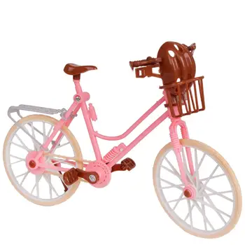 Vysoko Kvalitného Plastu, Požičovňa Krásny Ružový Bicykel Odnímateľný Bike One-sedadlo A Tri-sídlo DIY Doplnky pre Barbie Bábiky Hračky