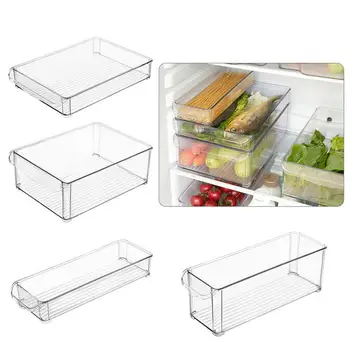 Chladnička úložný box možno vrstviť plastové úložný box obdĺžnikový rezance zeleniny, ovocia kuchyňa úložný box