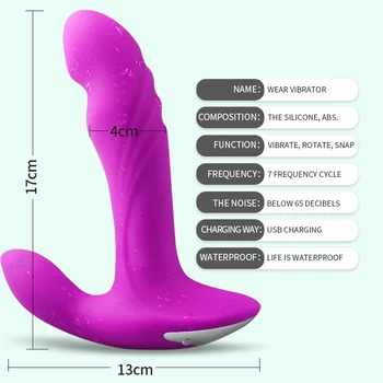 360 Stupňové Otáčanie Análny Plug Silikónový Vibrátor Mužskej Prostaty Masér Zadok Plug Riti Upozorňuje Sexuálnu Hračku Pre Mužov G-Spot Stimulovať